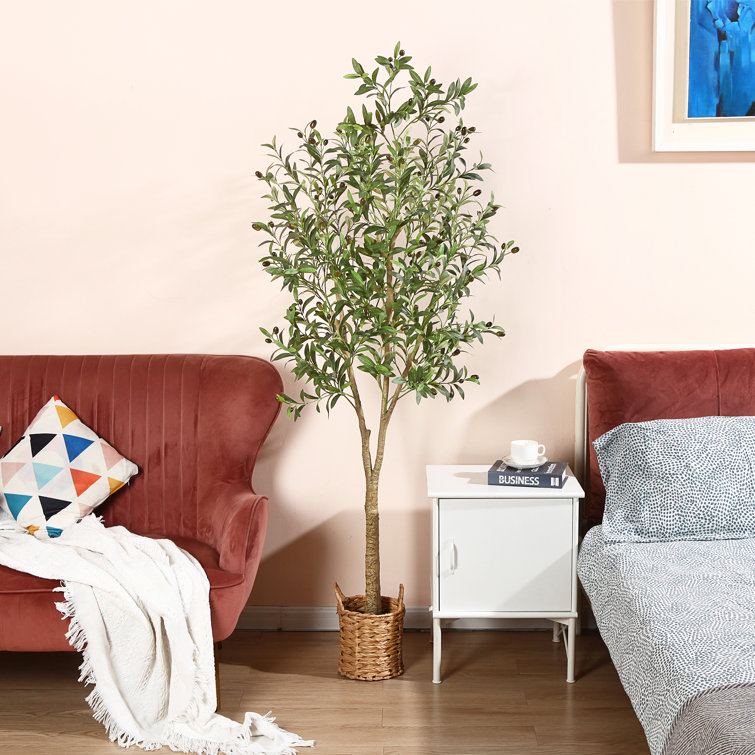 Primrue Adcock Artificial Olive Tree In Pot Faux Olive Plant, Fake Olive  Tree for Home Decor & Reviews