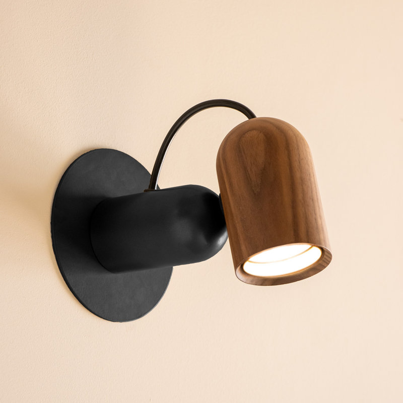 Onfa Armed Sconce, Graphite, Brown