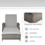 Chaise longue d'extérieur en aluminium 2 pièces avec pompe à air Aviahna, dossier inclinable et coussin réglables