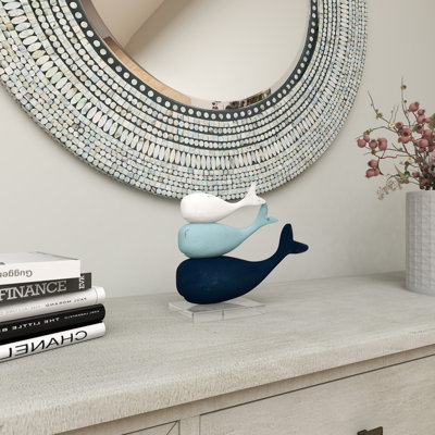Shan Coastal Stacked Whales Figurine