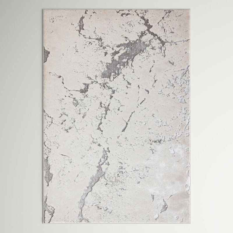 Aurora AU03 Solar Metallic Beige/Silver Area Rug, Rectangle 120 x 170cm