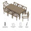Ensemble repas 7 pièces Northlake-112686493