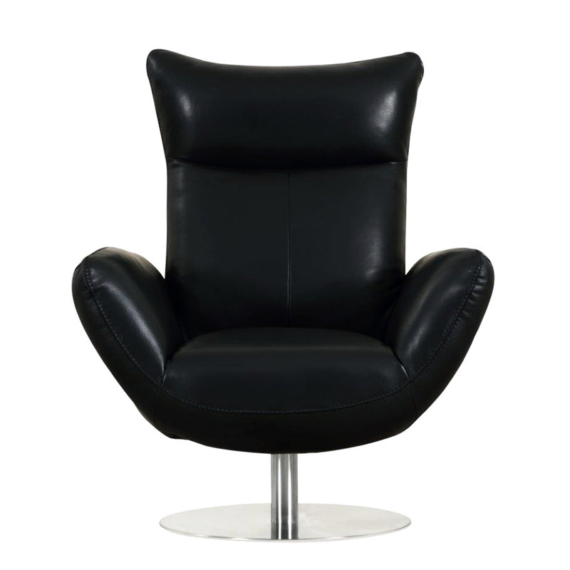 48 In. Deep Package Leather Lounge Chair With Stainless Steel Support 40 Wide Packaged Kiln-dried Hardwood Construction