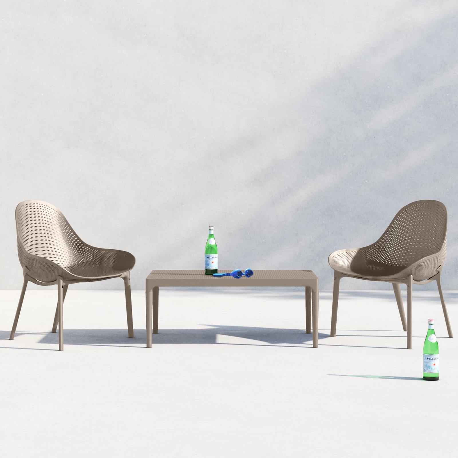 Farrah 2 - Person Patio Conversation Set, Dove Gray