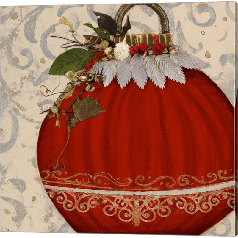 Ornement rouge par Patricia Pinto, art sur toile (ensemble de 2)