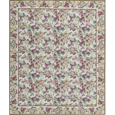 Needlepoint Wool Oriental Area Rug