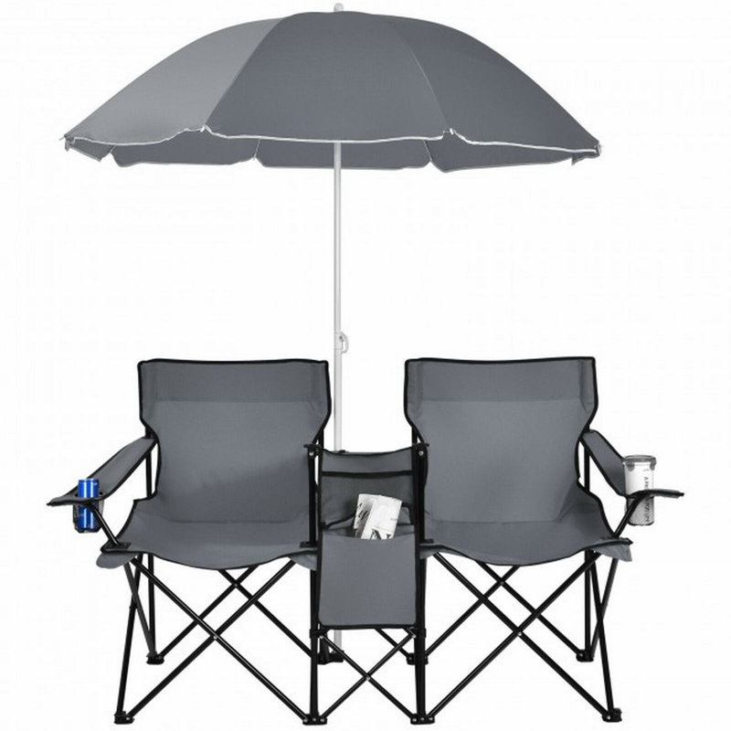 Collington Folding Camping Chair, Gray