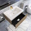 Meuble-lavabo mural moderne à rayures avec lavabo et tiroir à fermeture en douceur-901859946