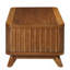 Table basse rectangulaire en bois pour le salon, table basse de 41,5 pouces avec pieds en bois massif, table de thé en bois avec tablette de rangement ouverte, assemblage facile