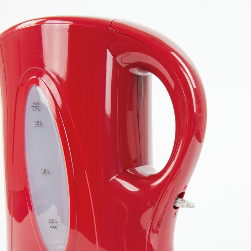 SQ Professional Blitz 1.7L Plastic Electric Tea Kettle, Red