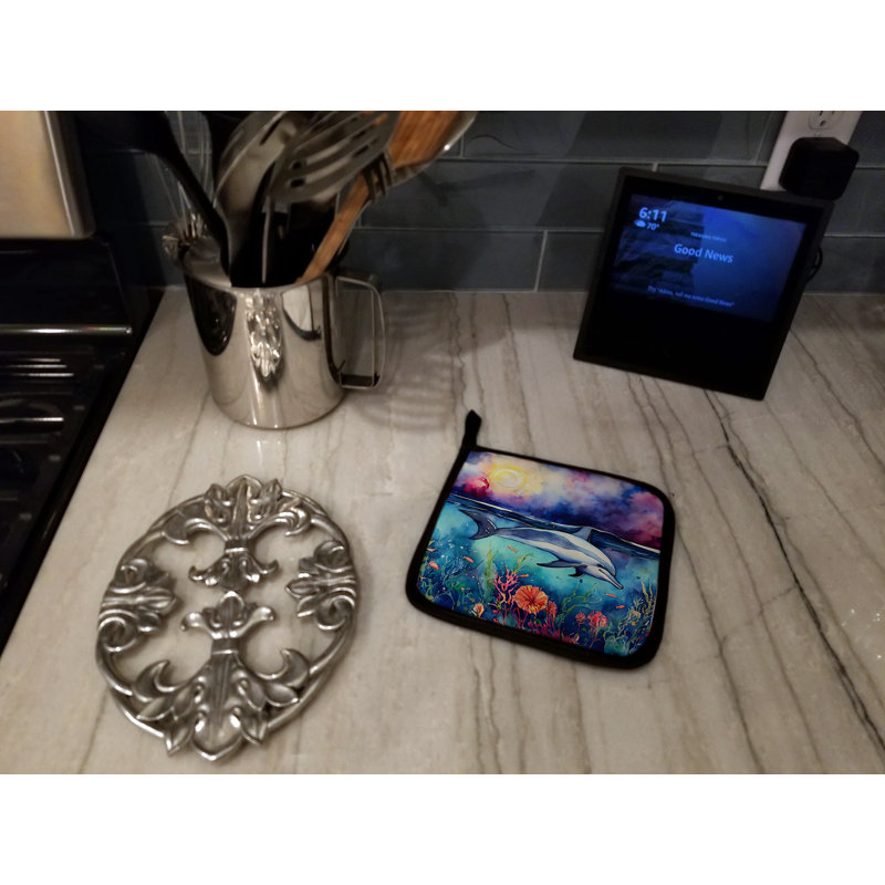 Paire de dauphins porte-casseroles