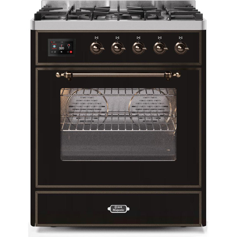 Majestic II 30" 2.3 cu. ft. Freestanding Dual Fuel Range, Midnight Blue/Bronze, Liquid Propane