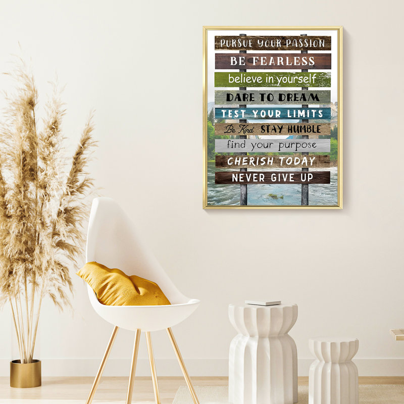 " Inspiring 6 " by HZLJ, 16" H x 12" W x 1.5" D, Gold