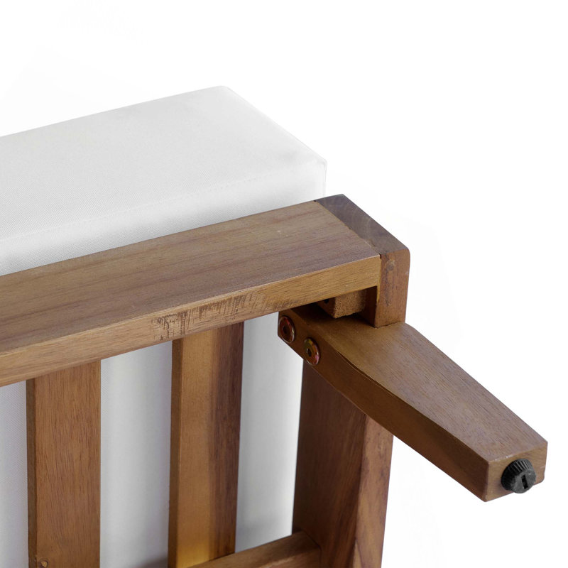 Ensemble modulaire d'extérieur avec cadre en bois d'acacia et tables de rangement, coussins confortables pour une utilisation intérieure au bord de la piscine