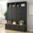 76.7''H 4-In-1 Modern Farmhouse Hall Tree With Bench & Cabinet, Entryway Storage Organizer With Open Cubbies & Hooks For Entryway/Hallway/Living Room-1692550013