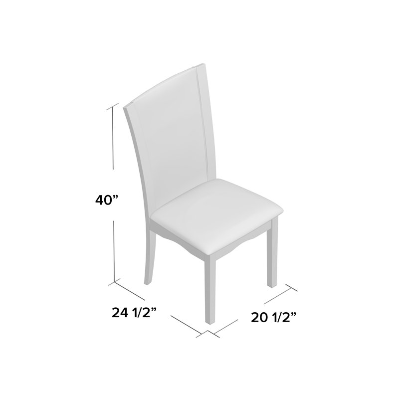 17'' H Faux Leather Upholstered Side Chair