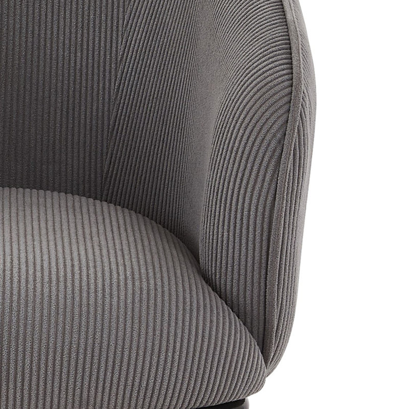 Fauteuil demi-tonneau Mid-Century, Grey