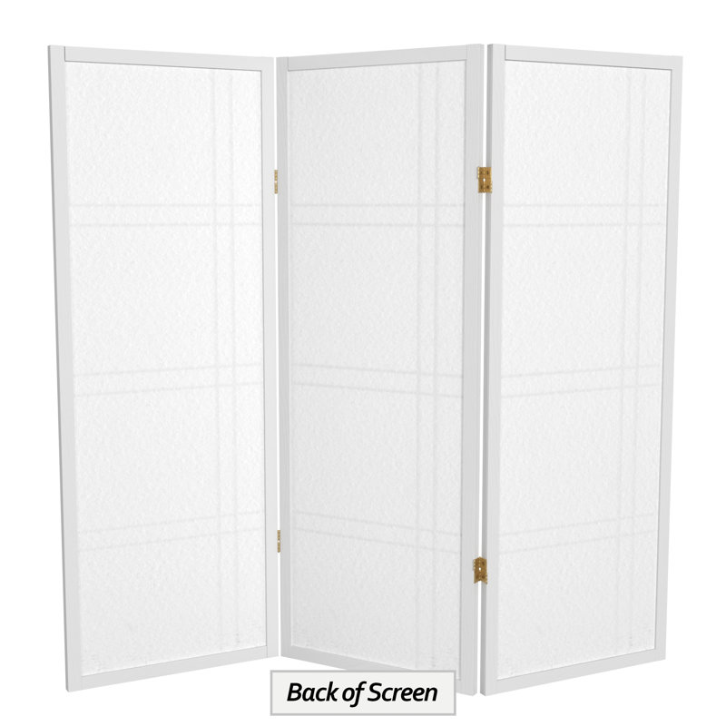 70" H Short Folding Screen, 3, White