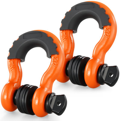 3/4" D-Ring Shackle, 2 Pack Alloy Steel Shackles