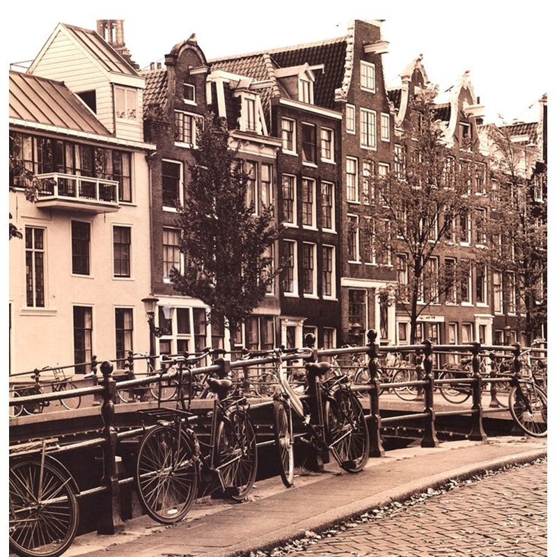 Automne à Amsterdam I, H 16 po x l 15 po