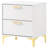 White 2-Drawer Rectangular Nightstand-1906713554