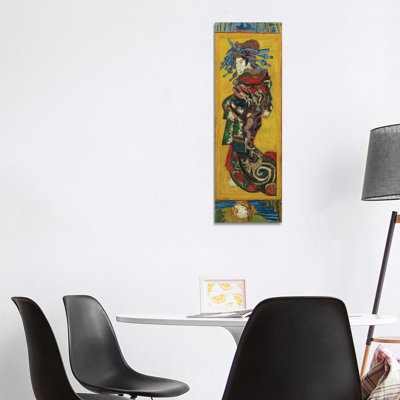 Japonaiserie: Courtesan Or Oiran, Paris, 1887 by Vincent Van Gogh - Wrapped Canvas Panoramic Painting