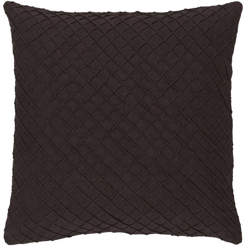 Coussin Pinnacle, 22 po x 22 po, Brun, HOUSSE de coussin seulement