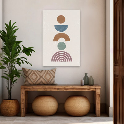 Art minimaliste de cercles bohémiens bohémiens II - bleu minimaliste