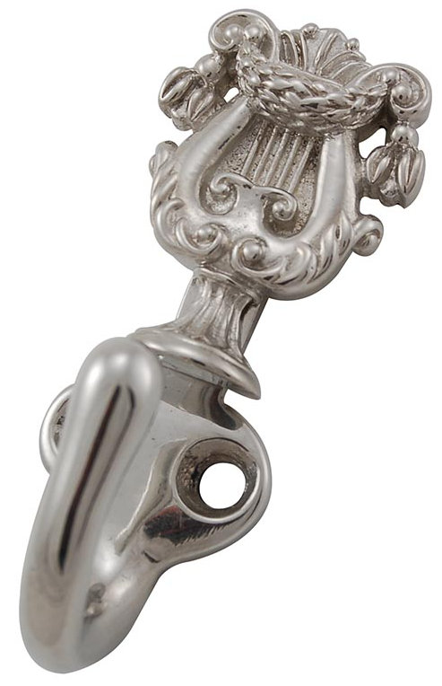Sforza Wall Hook, Polished Silver