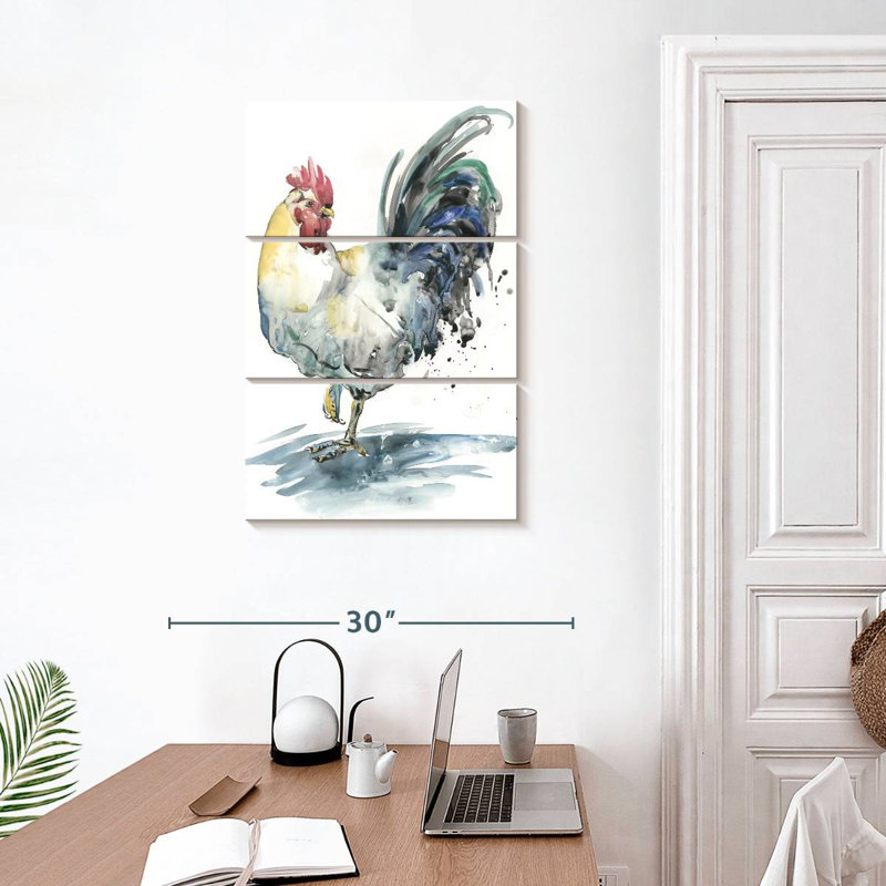 Brampt Rooster Splash I, 32" H x 20" W