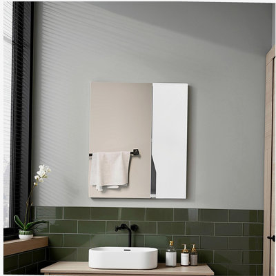 Armoire de salle de bain murale blanche avec miroir