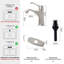 Robinet pour salle de bain à poignée simple avec drain-90874664