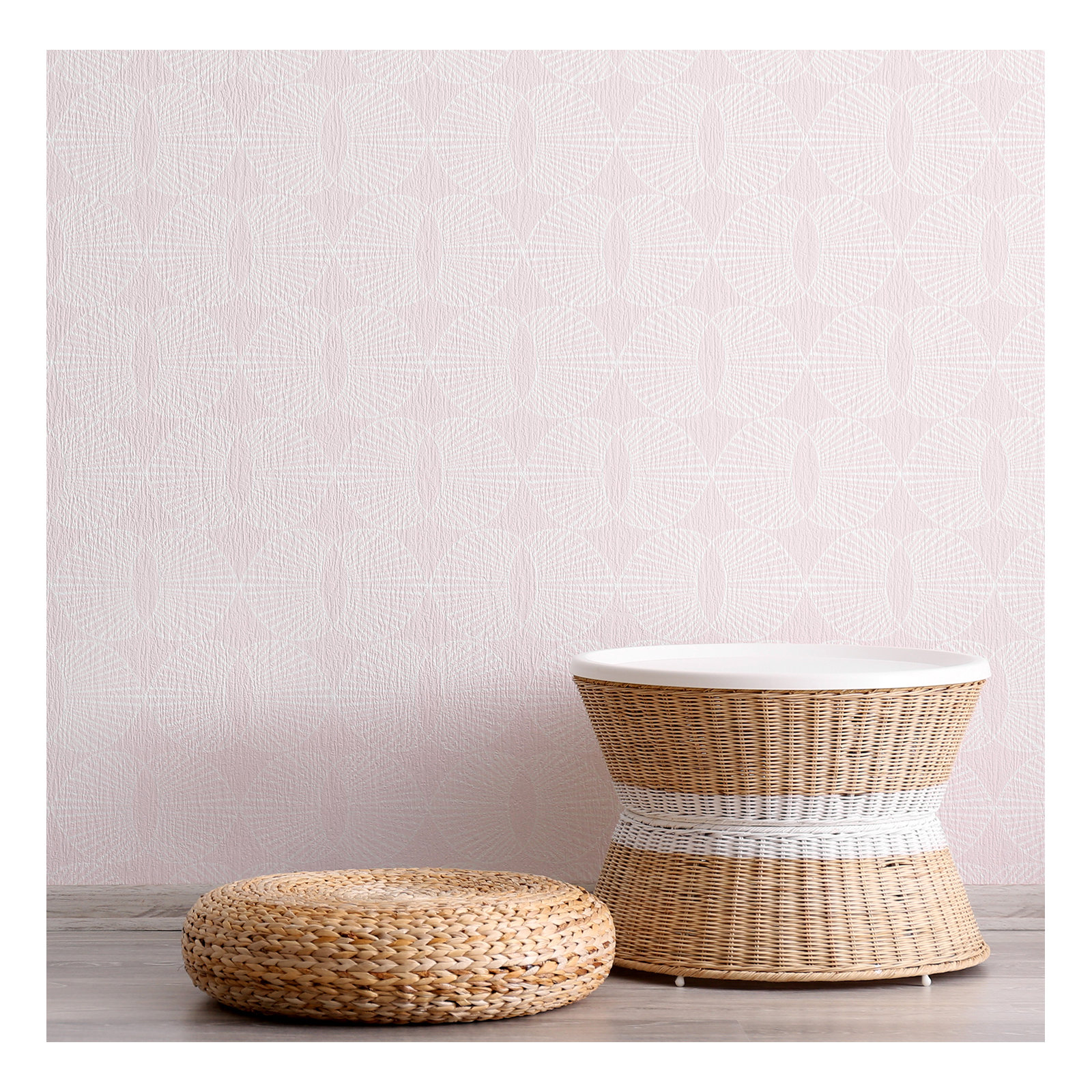 Lomé Paume 10' L x 24" W Wallpaper Roll, Blush