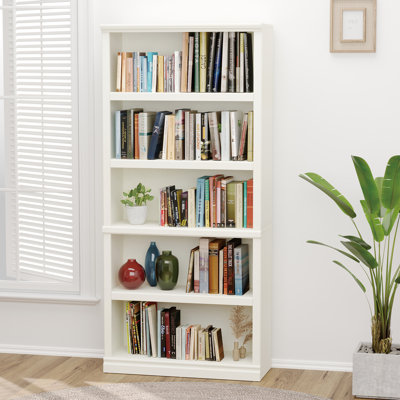 2 Tiers 30" Bookcase, Home Office Storage Floor Standing Bookshelf with Adjustable Shelf