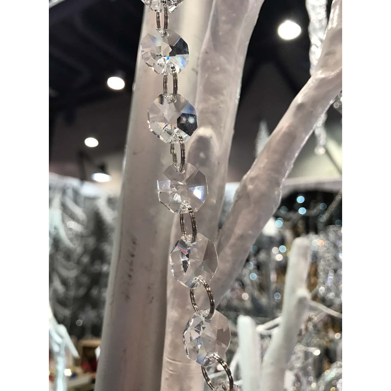 Guirlande fantaisie en cristal blanc 6 pi