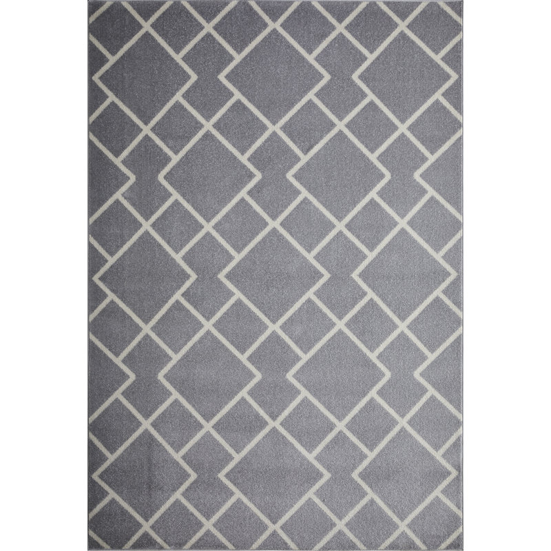 Tapis gris Christine Bleyana, Rectangle 7 pi 10 po x 9 pi 10 po