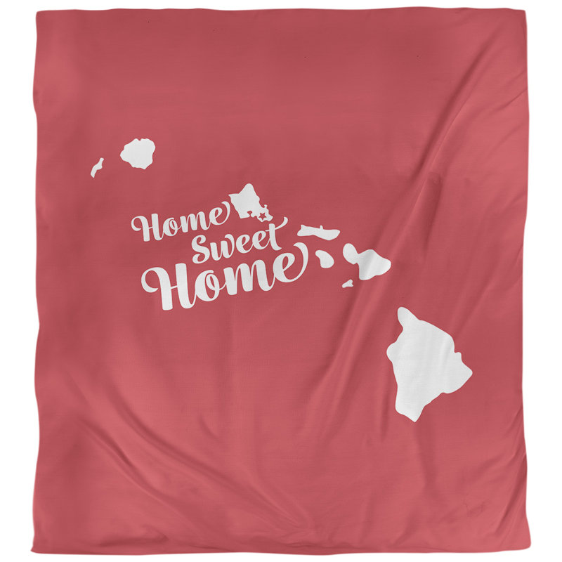 Housse de couette honolulu doux, Housse de couette pour grand lit, Rouge, Microfibre
