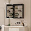 Armoire murale à DEL encastrée ou en surface 30 po H avec miroir et tablettes réglables, cadre noir-1673002029-1673002031