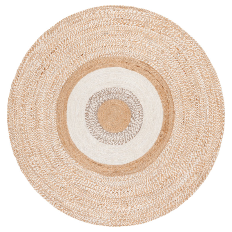 Tapis naturel / ivoire Natural Fiber 525, Rond 4 pi