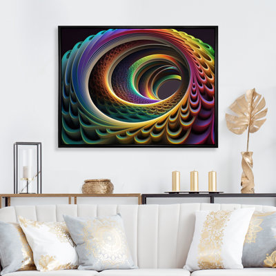 Neon Rainbow 3D Spiral I - impression