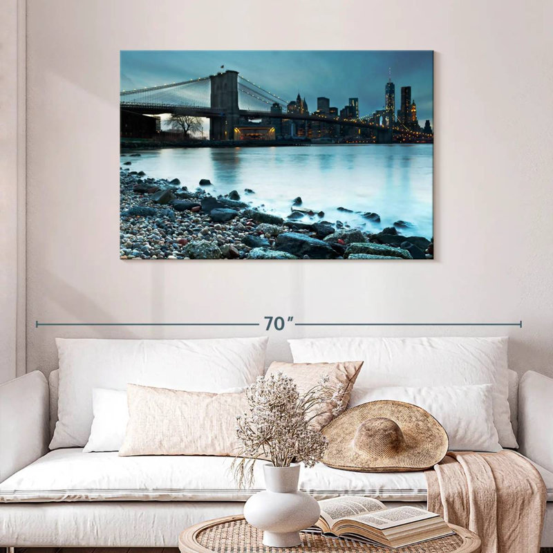 Lilie Brooklyn Bridge Blue Hour, 30" H x 45" W