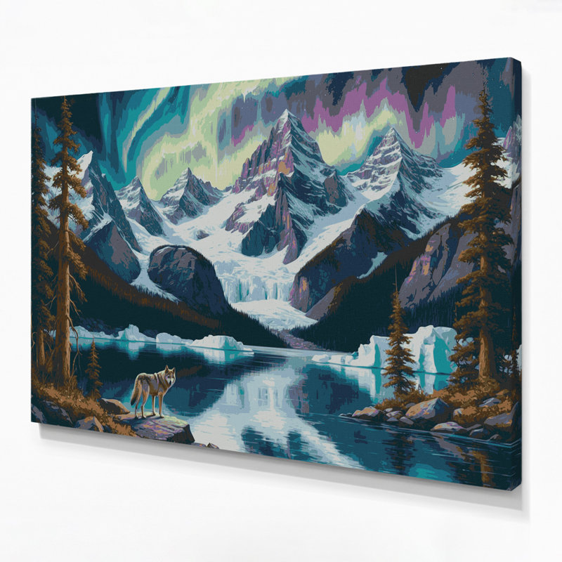 Art mural sur toile bleue «USA State Alaska», H 8 po x l 10 po