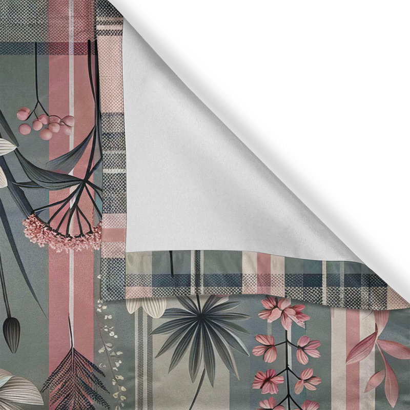 Floral Tailored Kitchen Curtain, 55" W x 24" L
