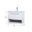 Kasper 24'' Single Bathroom Vanity with Resin Top-1266618571