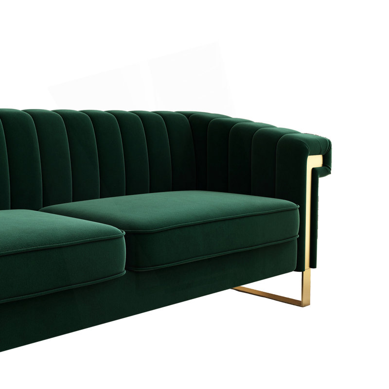 Canapé 3 places Sleek, Vert rétro