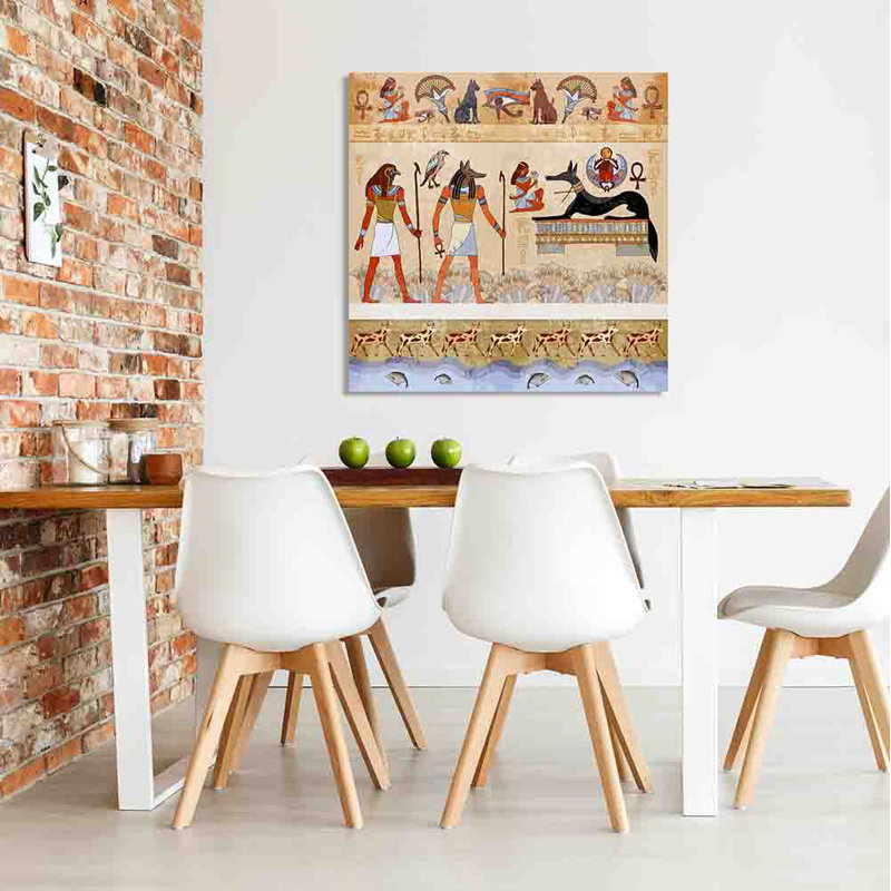 Grunge Egypt Seamless Murals by Andrew Lee - Wrapped Canvas Print, 90cm H x 90cm W
