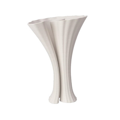 Vase en céramique imprimé en 3D à sommet incurvé Pasco