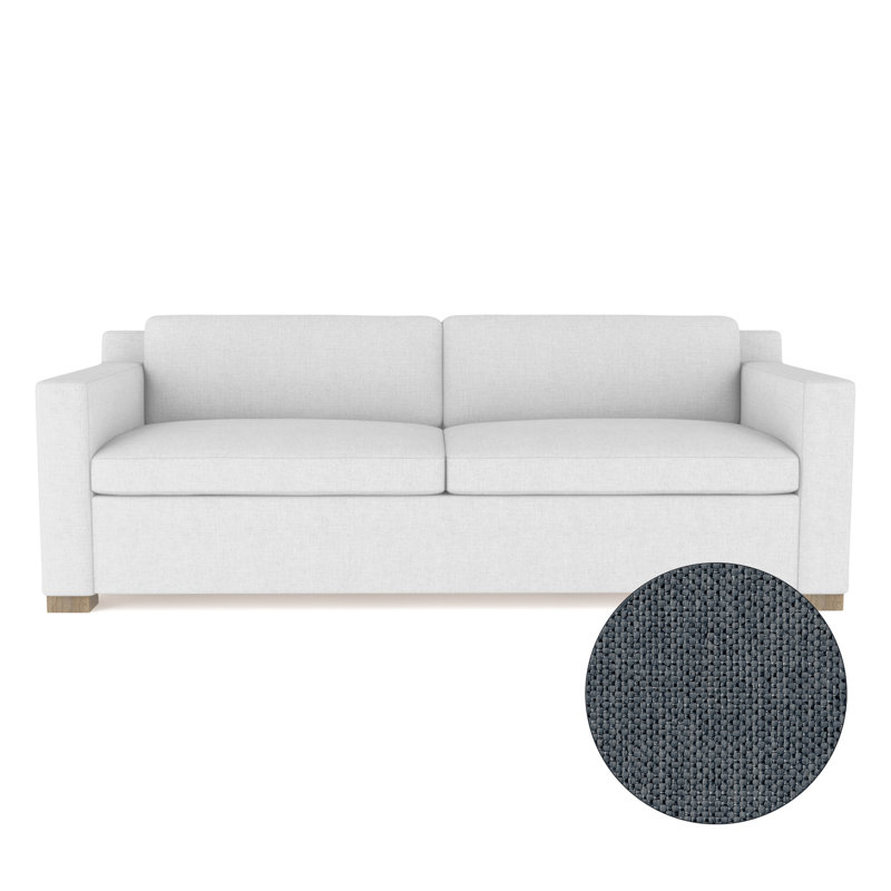 Canapé Mercer, H 33,5 po x l 96 po x P 39 po, Lin à tissage de galets Bluebell, Naturel