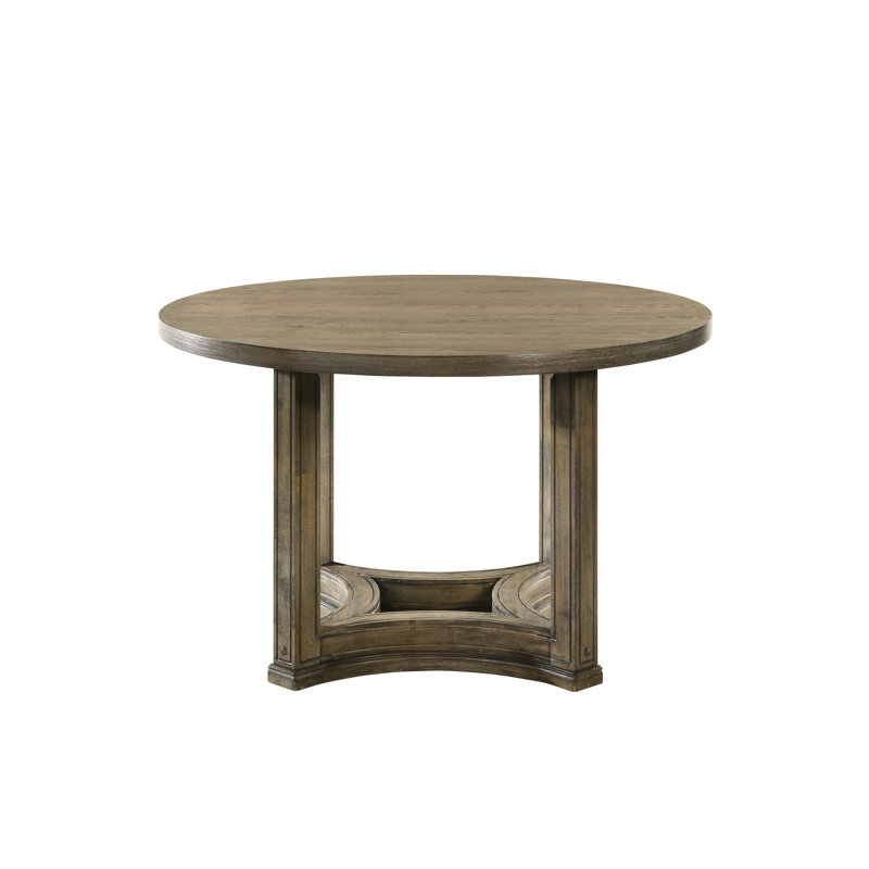 S Round Weathered Oak Dining Table - 45Mm Thick Top, Minimalist & Elegant Classic In Finish