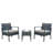 Adaleine 2-Person Patio Bistro Rattan Chair & Table Set with Cushions-1447022657